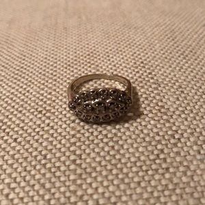 Vintage 14k White Gold Diamond Ring